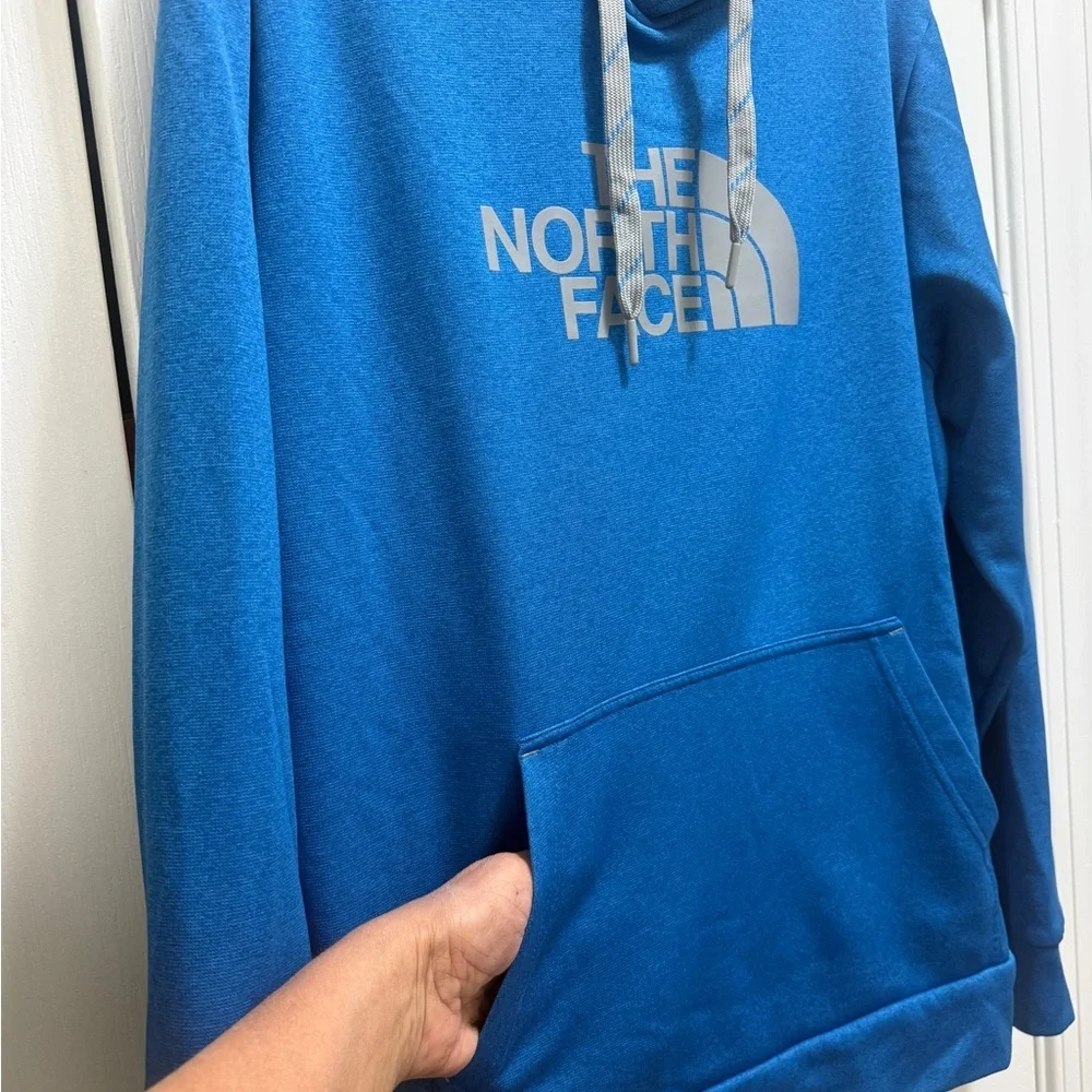 The North Face Bright Blue Pullover Hoodie with Logo